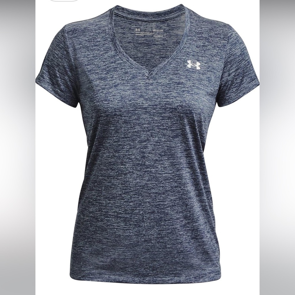 Under Armour Tech V-Neck Active T-Shirt Navy Heather